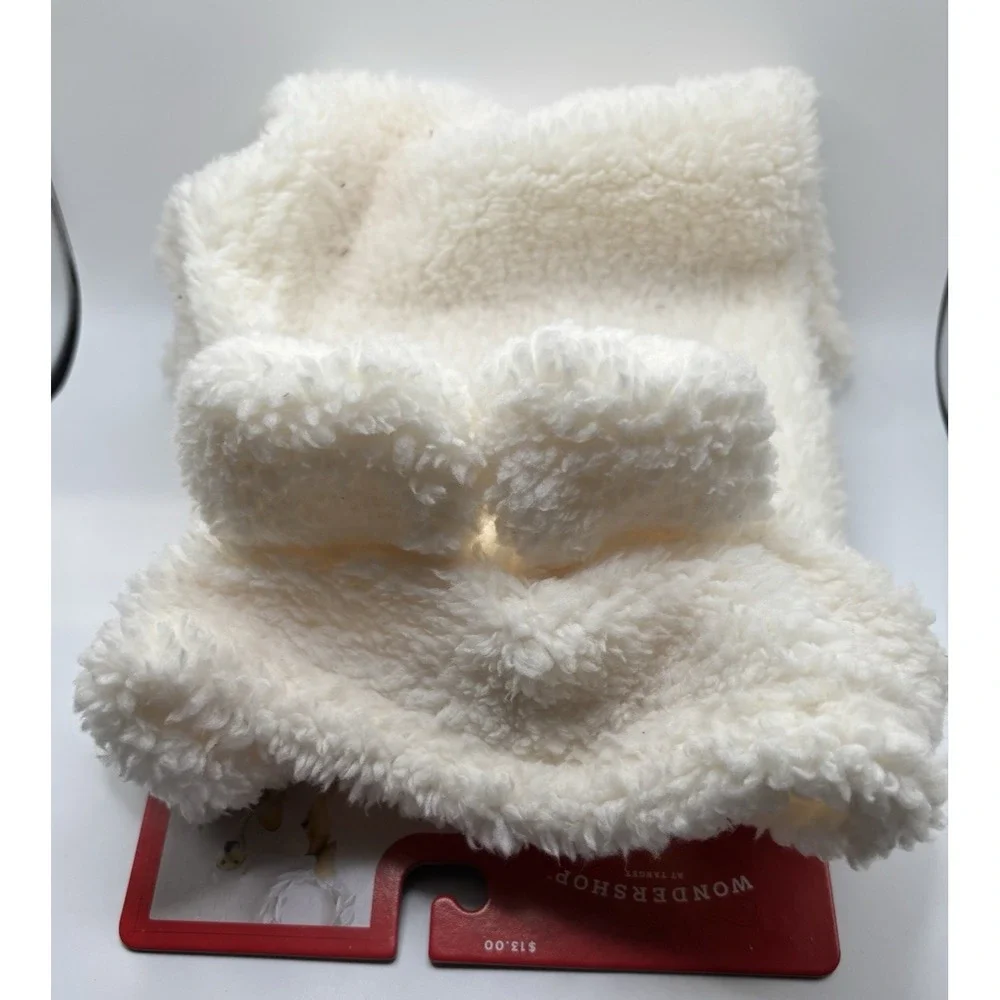 Wondershop Pet Hoodie White Fuzzy with‎ Ears Size Medium